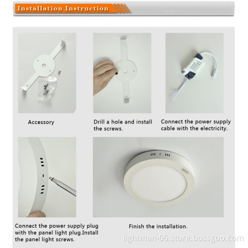 3 Years Warranty 18W 9Inch 220mm Surface Mounted Round LED Ceiling Panel Light